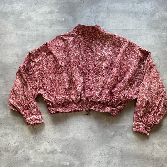 Free People Rosalina Tie Front Cropped Jacket Size XS - Picture 8 of 10